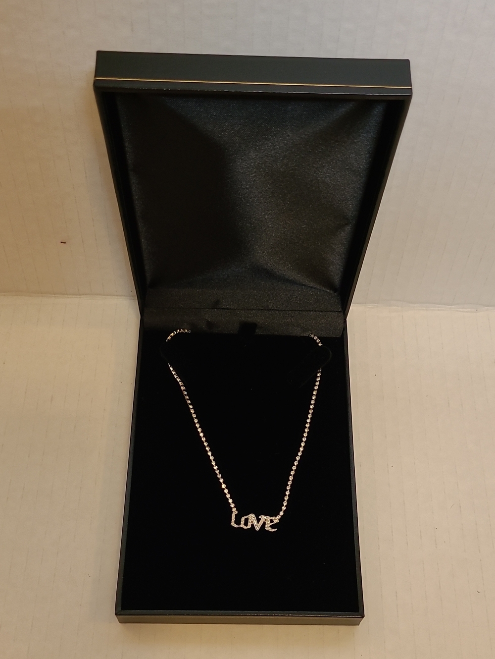 Source Unknown Silver 'Love' Script Necklace